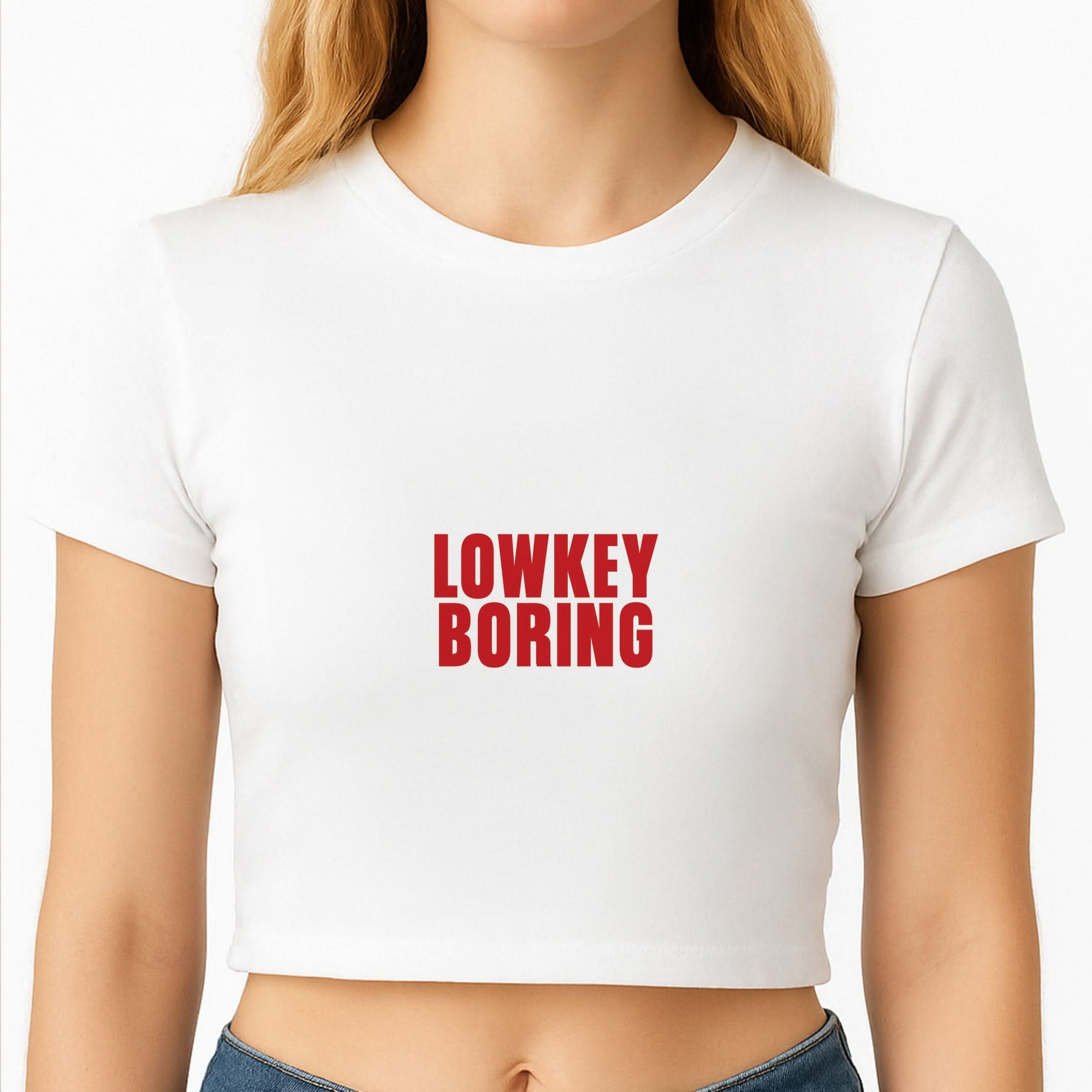 Lowkey Boring Crop Top