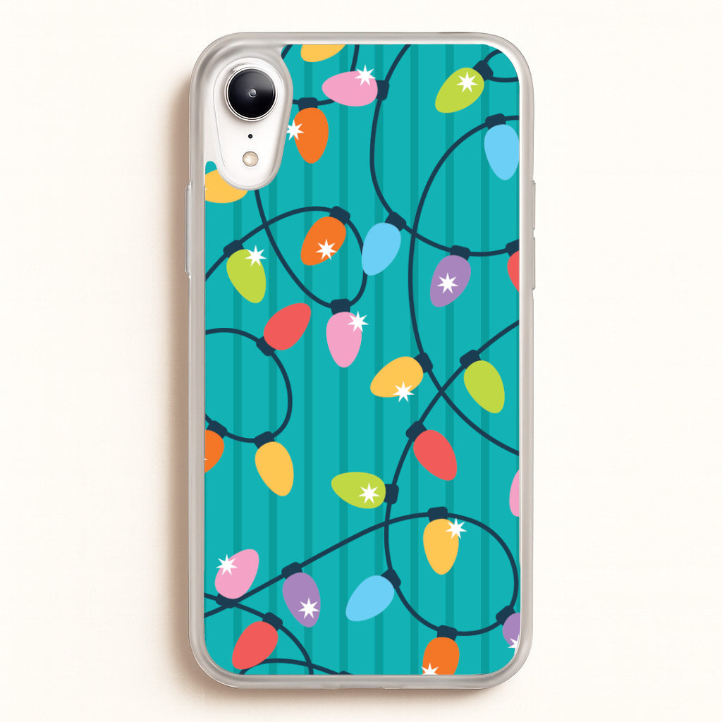 Funky Christmas Lights Pattern iPhone XR Case