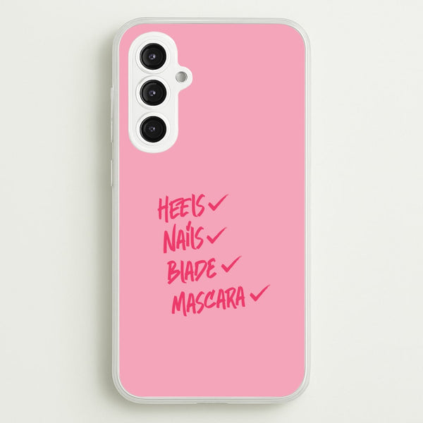 Heels, Nails, Blade, Mascara Galaxy S23FE Case