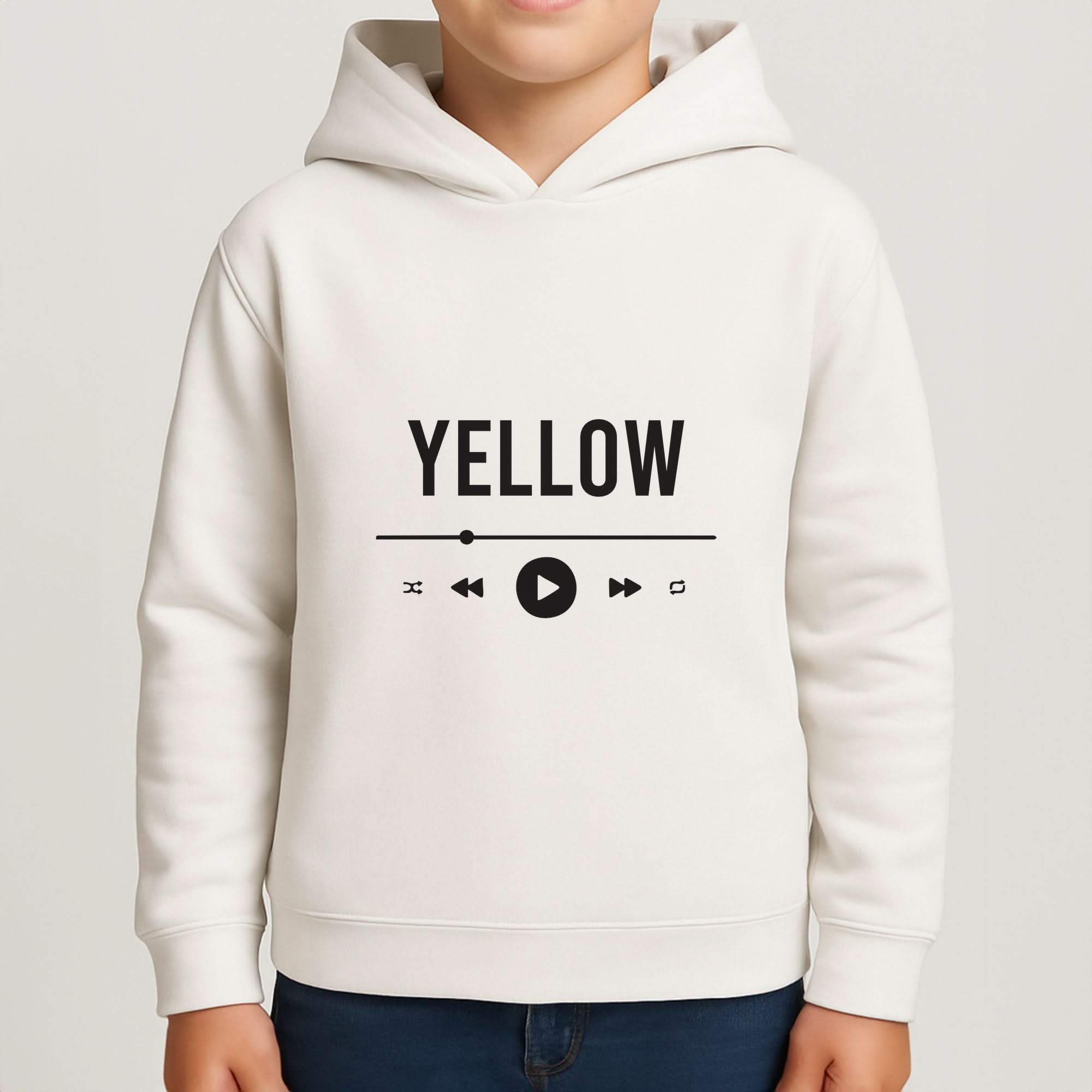 Yellow Music Player Boys Hoodie