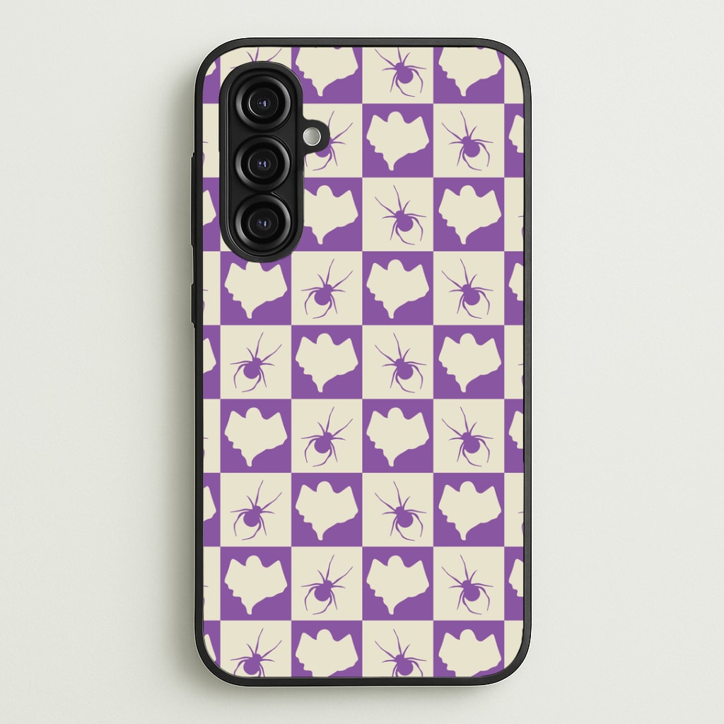 Spiders And Ghosts Checkered Pattern I Galaxy A16 Case