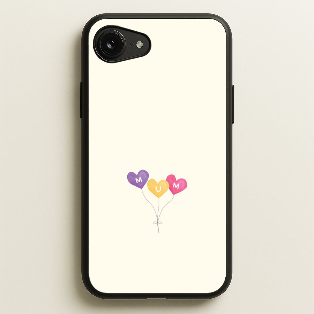 Mum Watercolour Balloons iPhone 16e Case