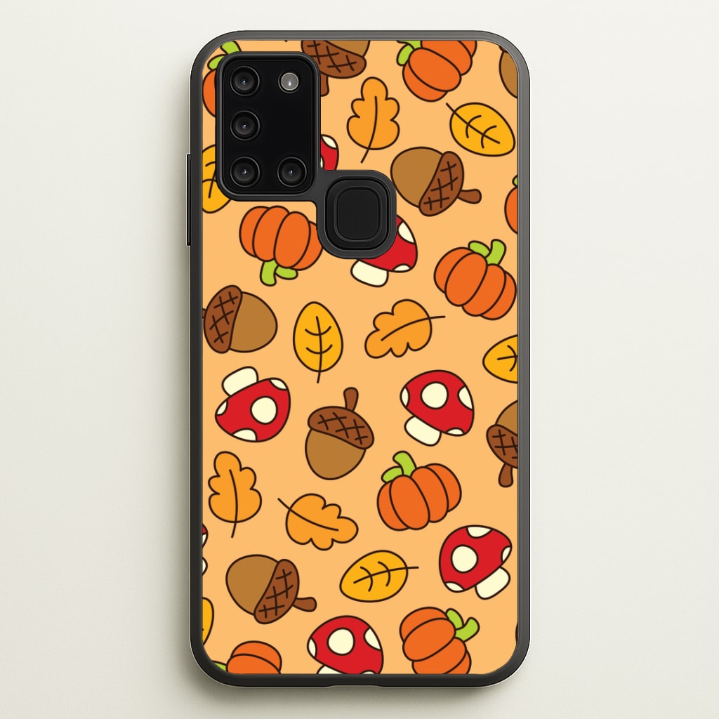 Cartoon Autumn Icons Pattern Galaxy A21s Case