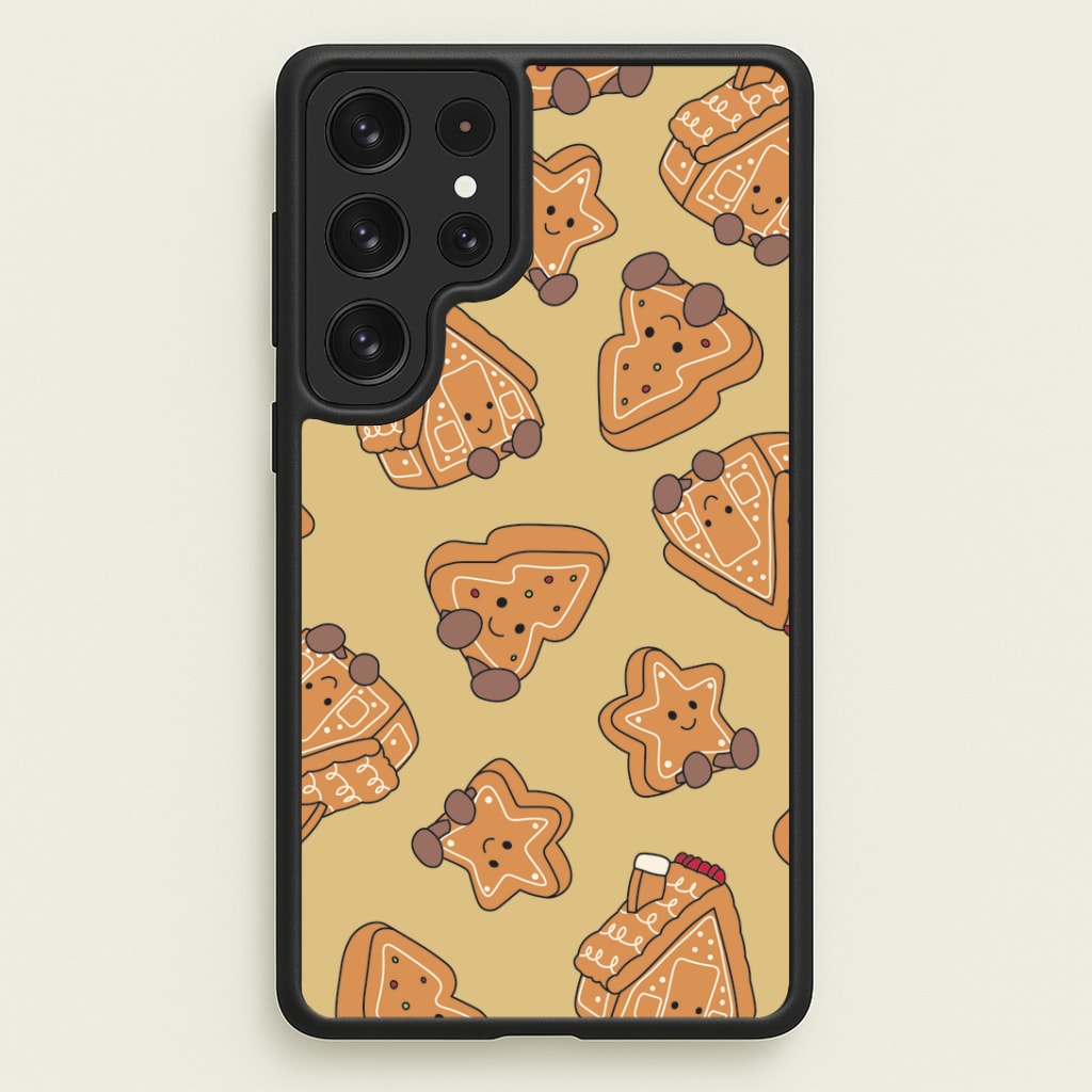 Gingerbread Plushies Pattern Galaxy S22 Ultra Case