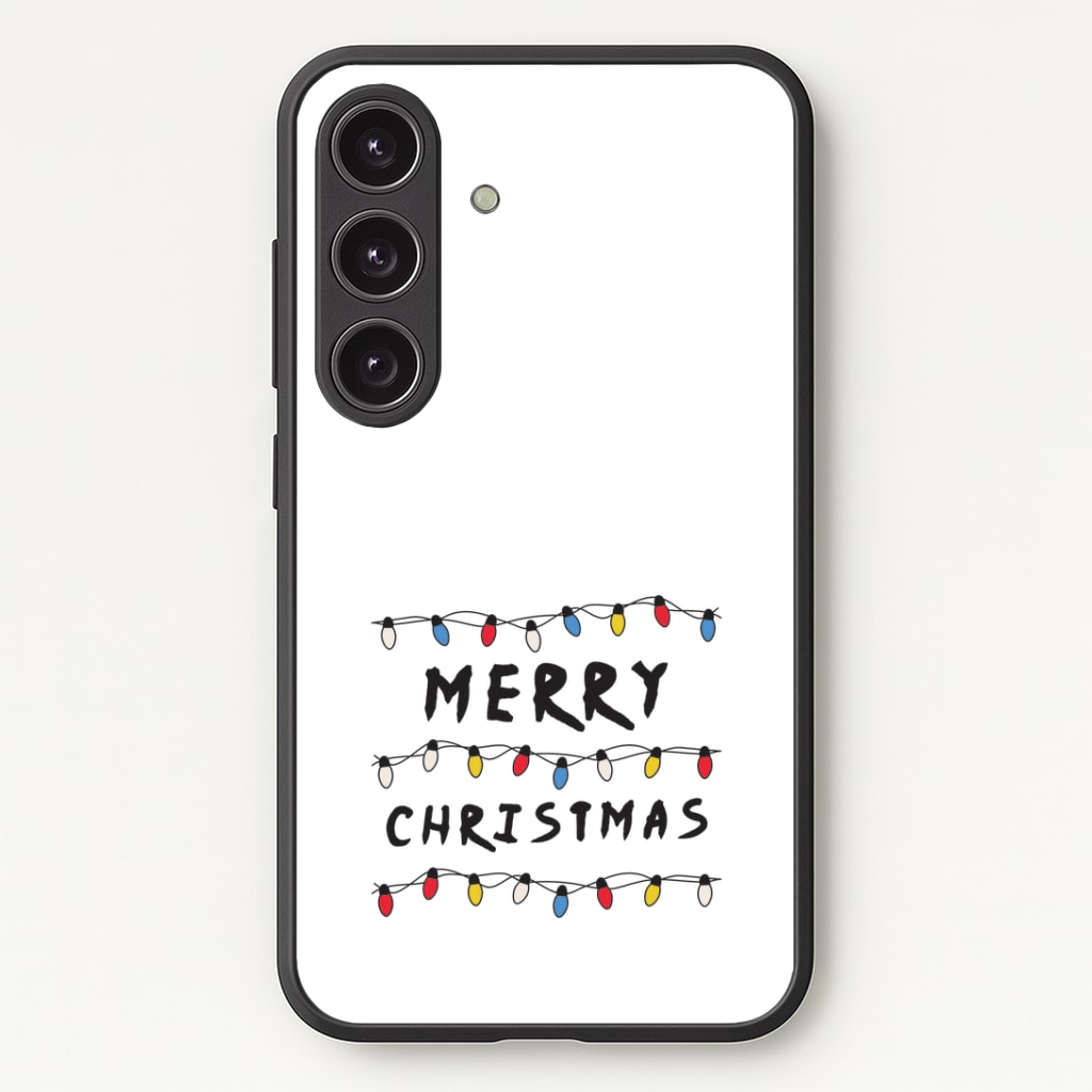 Merry Christmas String Lights Galaxy S24 Plus Case