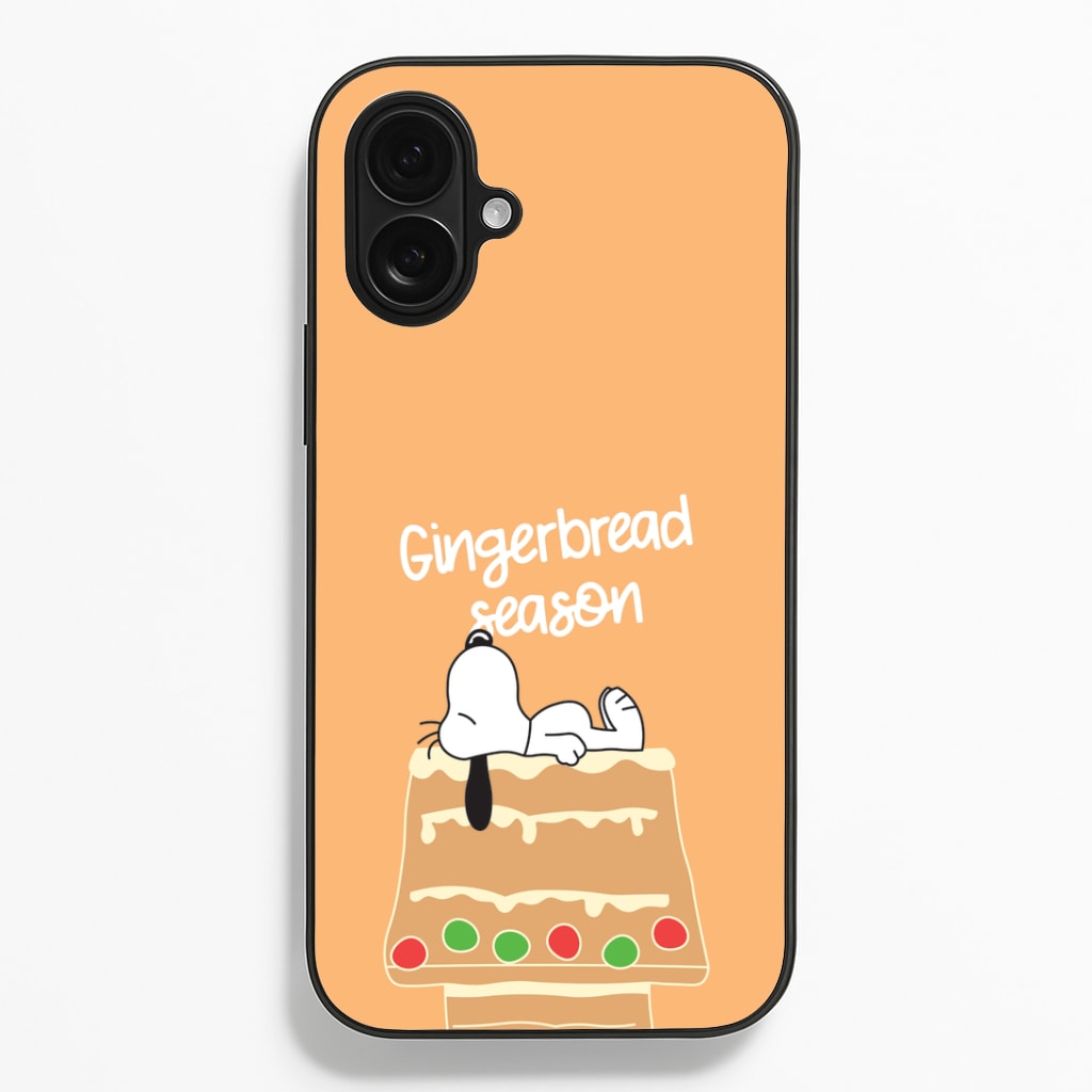 Cartoon Beagle Gingerbread House iPhone 16 Plus Case
