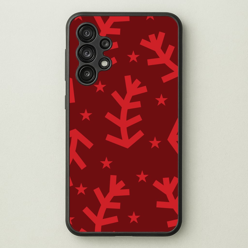 Abstract Ferns And Snowflakes Pattern Galaxy A13 Case