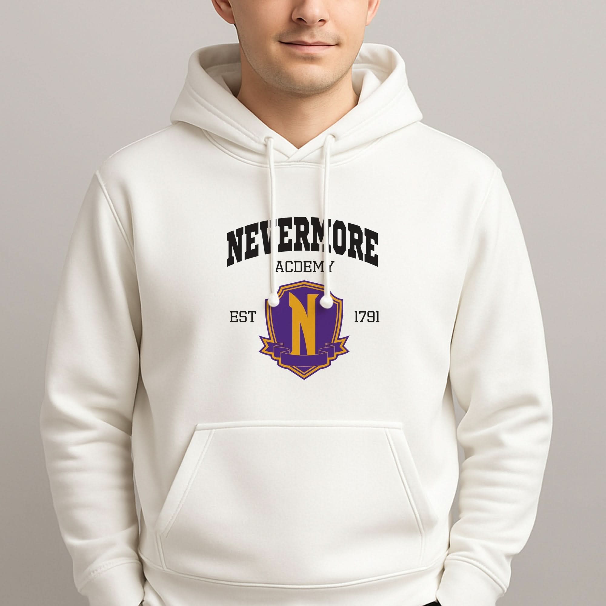 Addams Academy Purple Mens Hoodie