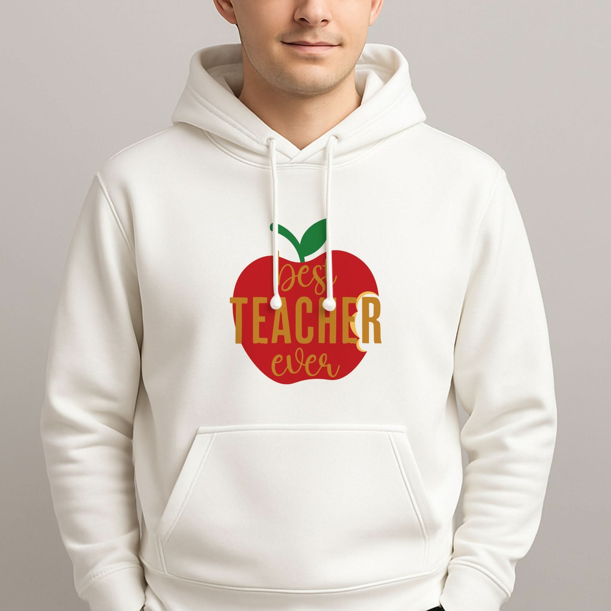 Apple Best Teacher Ever Mens Hoodie