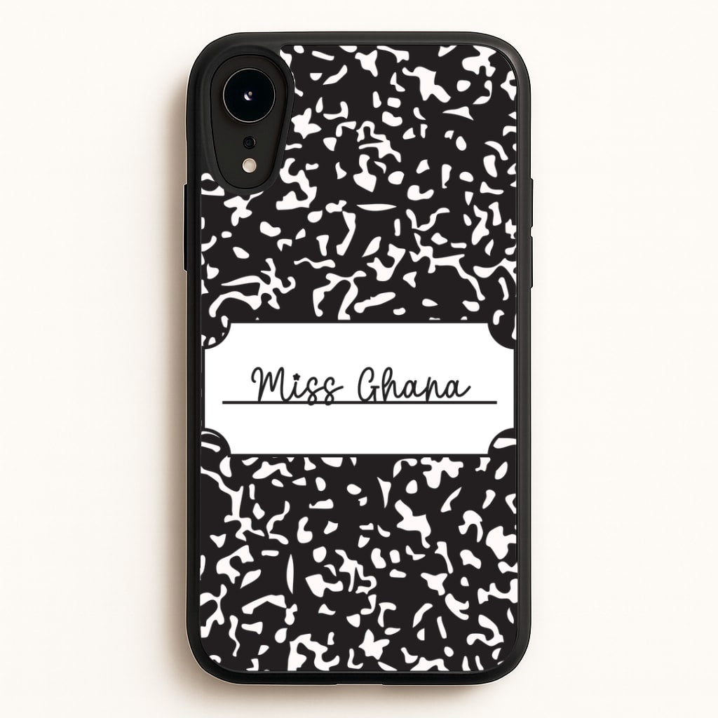 Personalised School Notebook iPhone XR Case