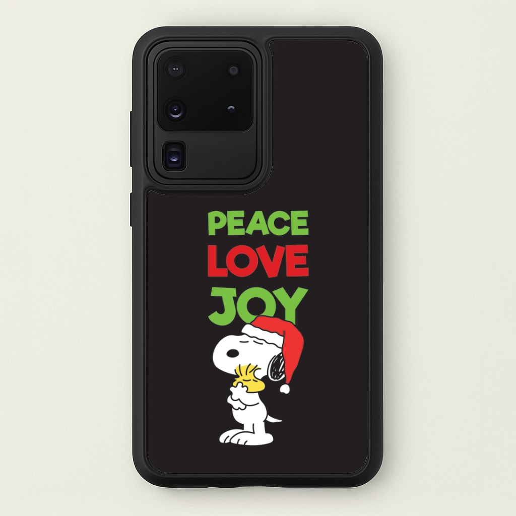 Peace, Love, Joy Christmas Cartoon Beagle Galaxy S20 Ultra Case