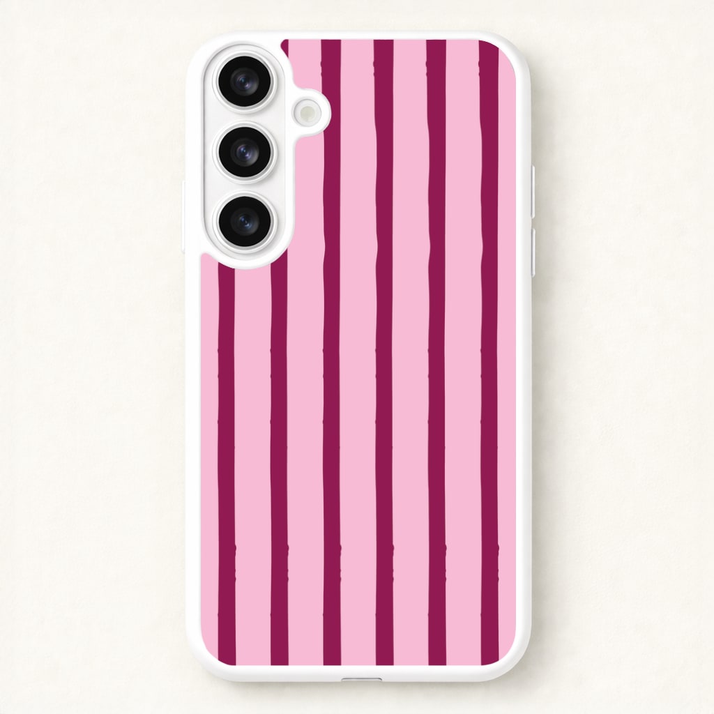 Strawberry Stripes Galaxy S26 Plus Case
