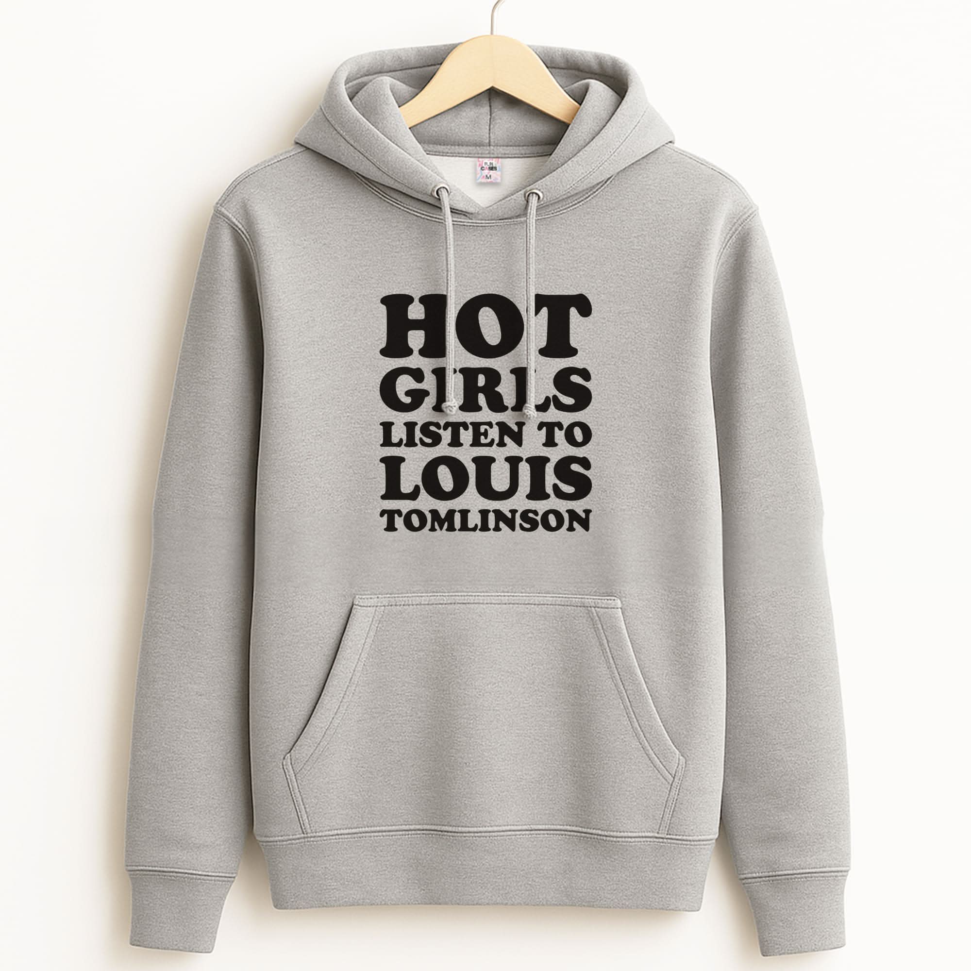 Hot Girls Listen To Louis Unisex Grey Hoodie