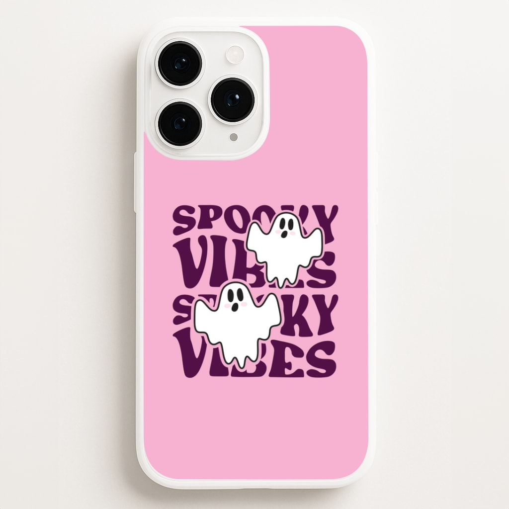 Spooky Vibes Pink iPhone 16 Pro Case