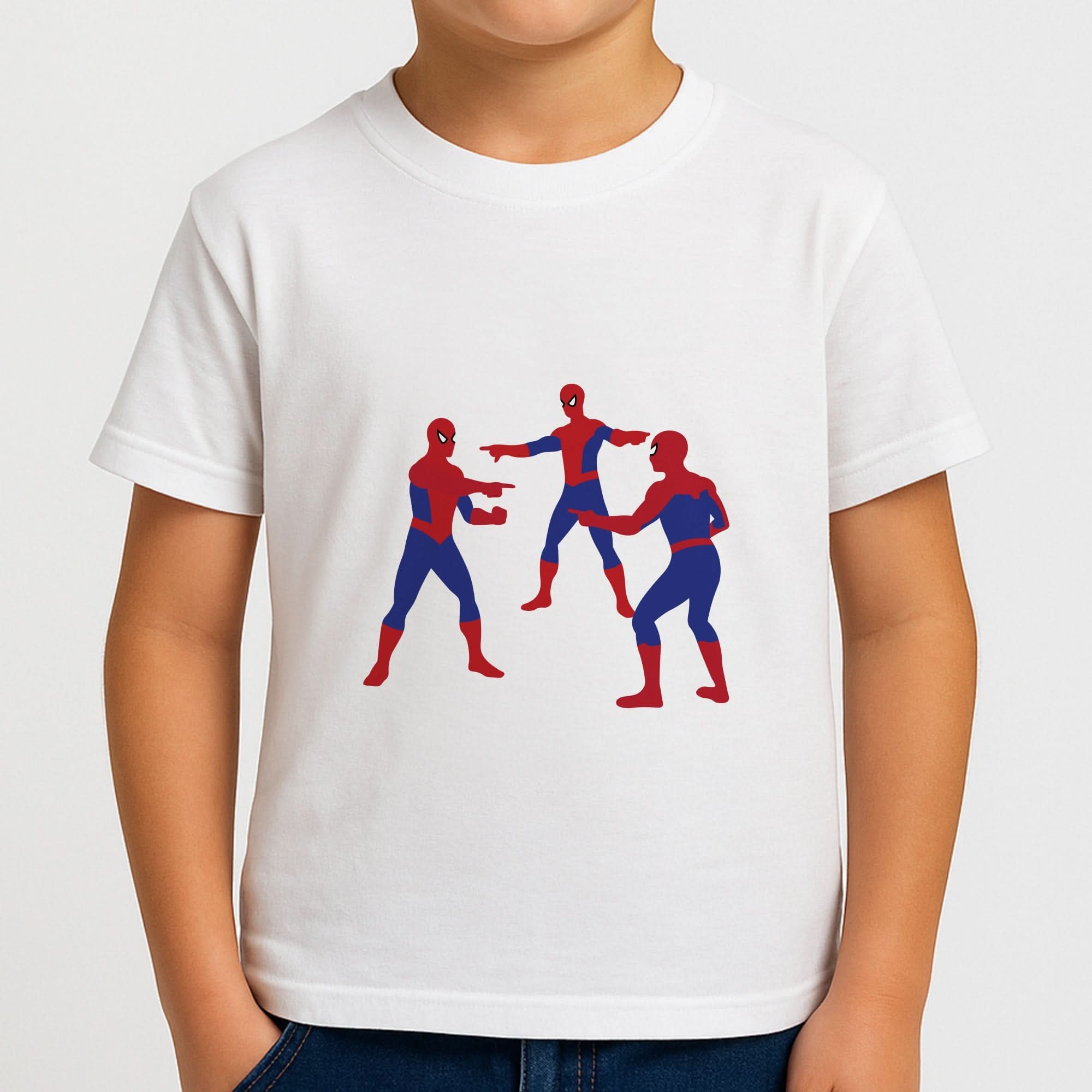 Spider Hero Pointing Meme Boys T-Shirt