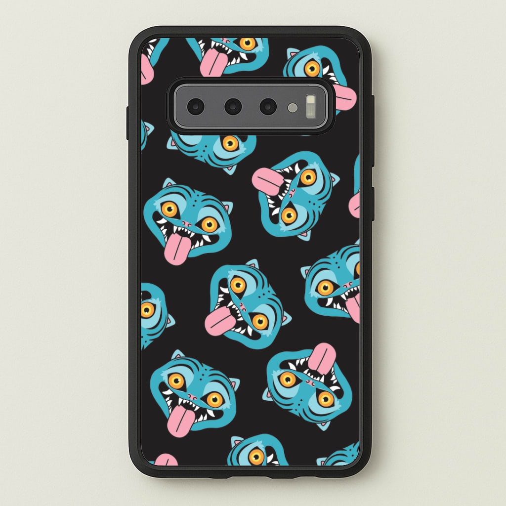 Demon Cat Pattern Galaxy S10 Case