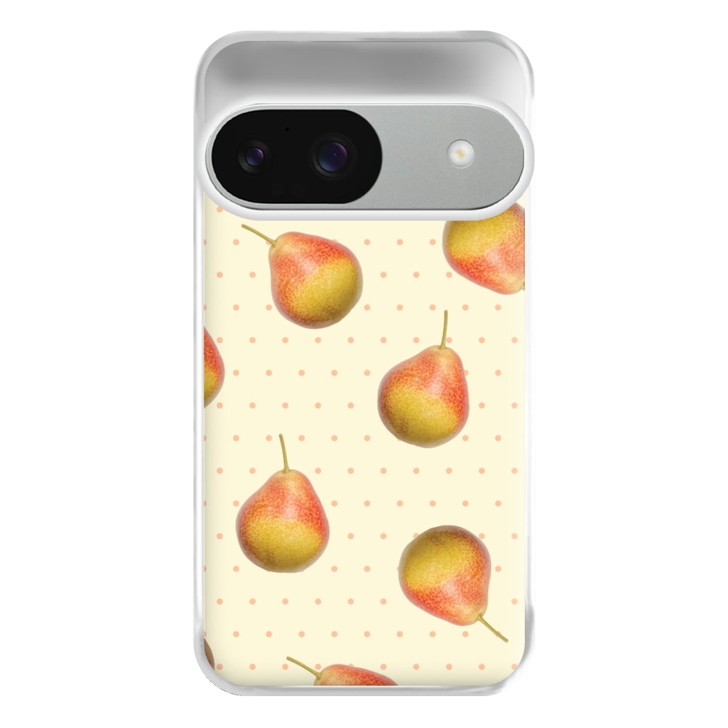 Pears And Polka Dots Pattern Google Pixel 9 / 9 Pro Case