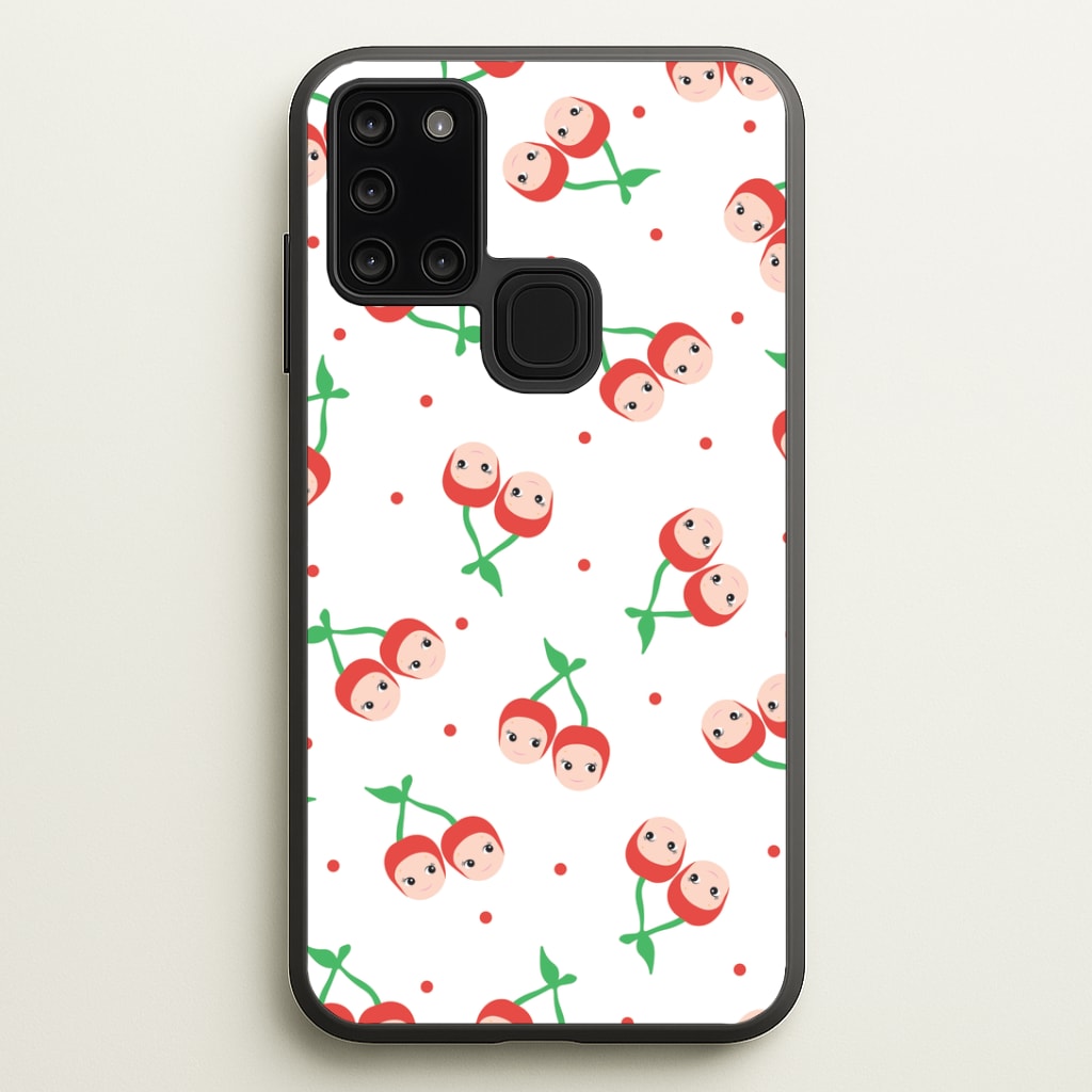 Cherry Angels Pattern Galaxy A21s Case