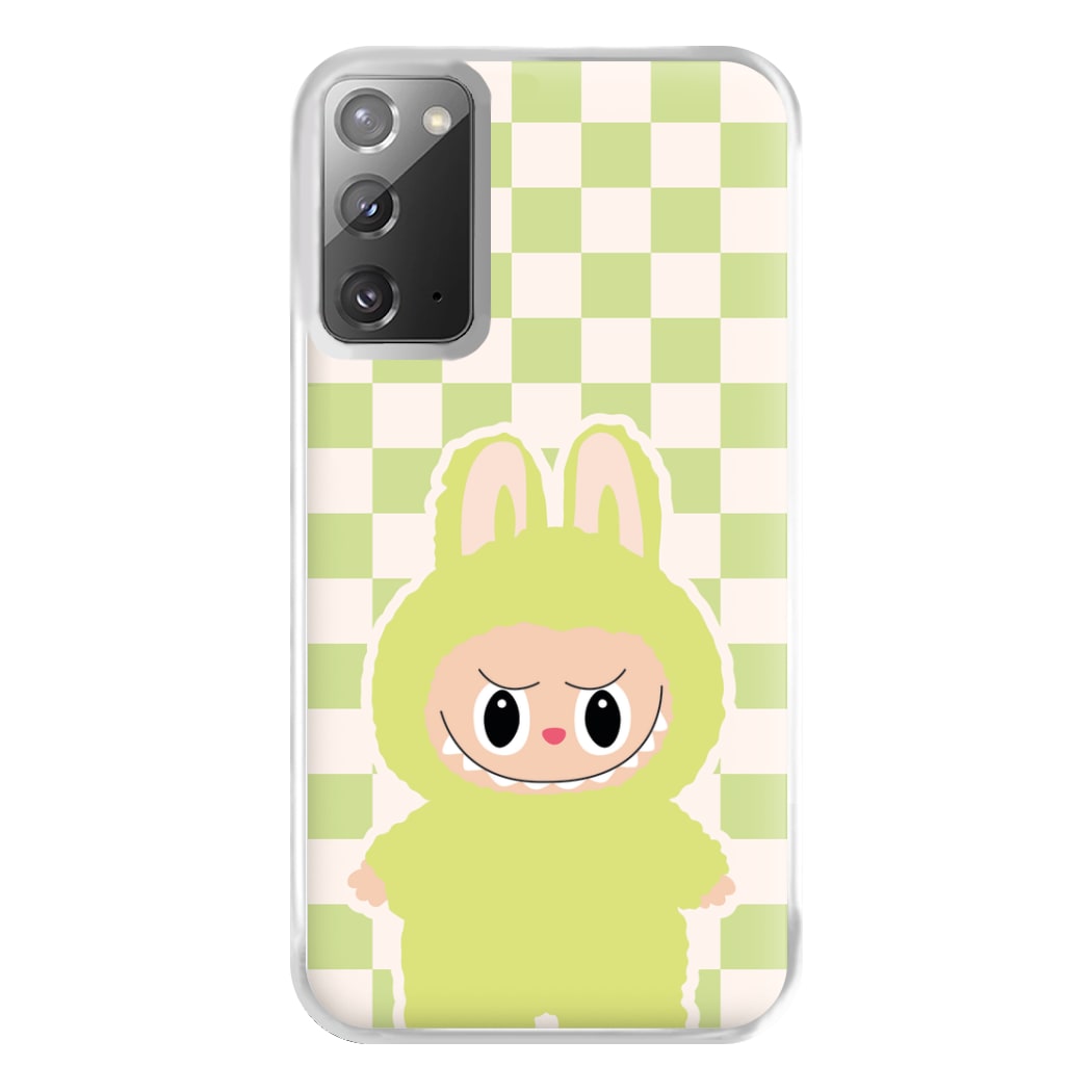 Checkered Cute Green Monster Galaxy Note 20 Ultra Case