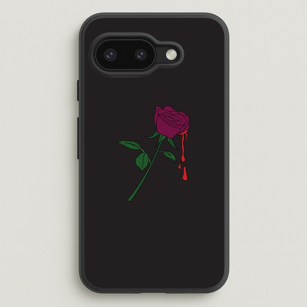 Dark Pink Rose Google Pixel 9a Case