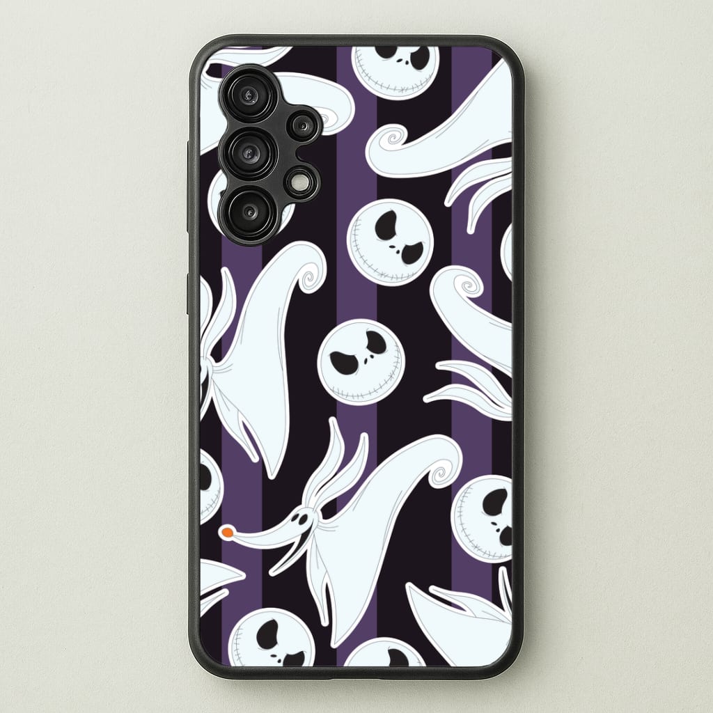 Skeleton Dog And Face Pattern Galaxy A13 Case