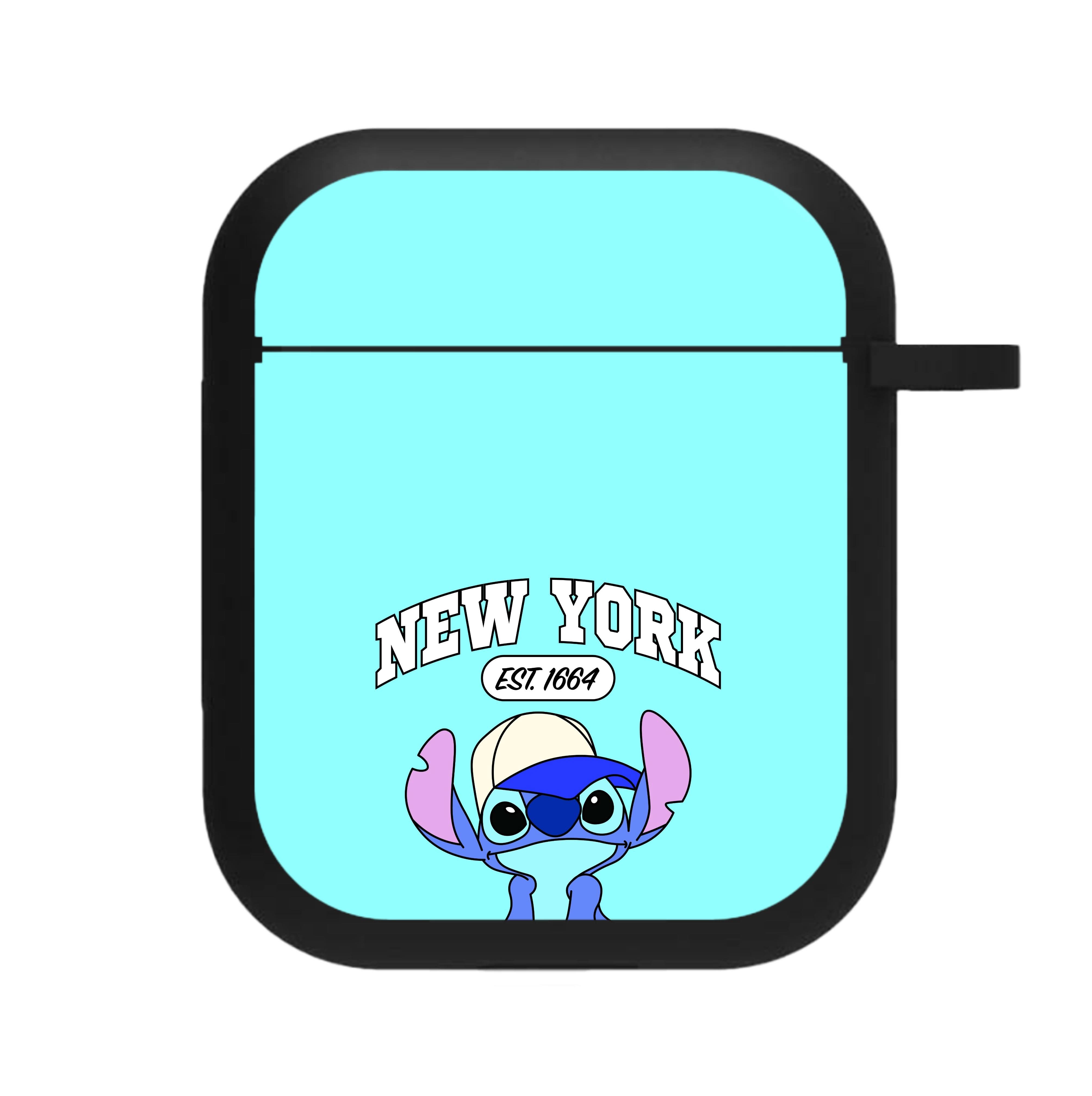 New York Blue Alien AirPods Case
