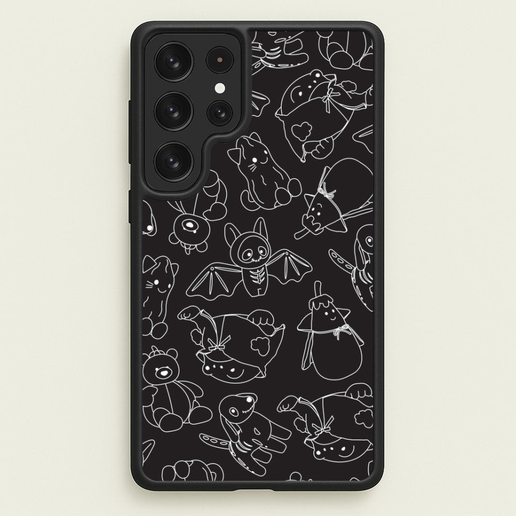 Halloween Plushies Pattern II - Halloween Galaxy S23 Ultra Case