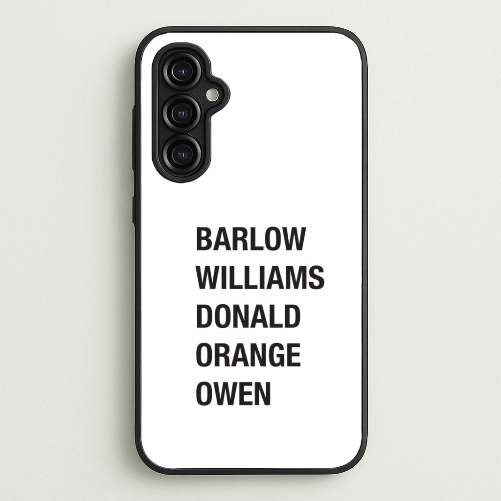 Take Band Members Names Galaxy A14 Case