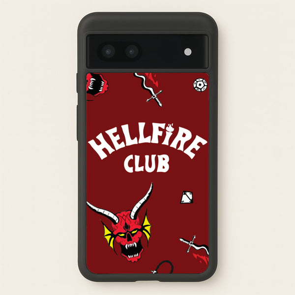 Hellfire Club Icons Collage Red Google Pixel 6a Case