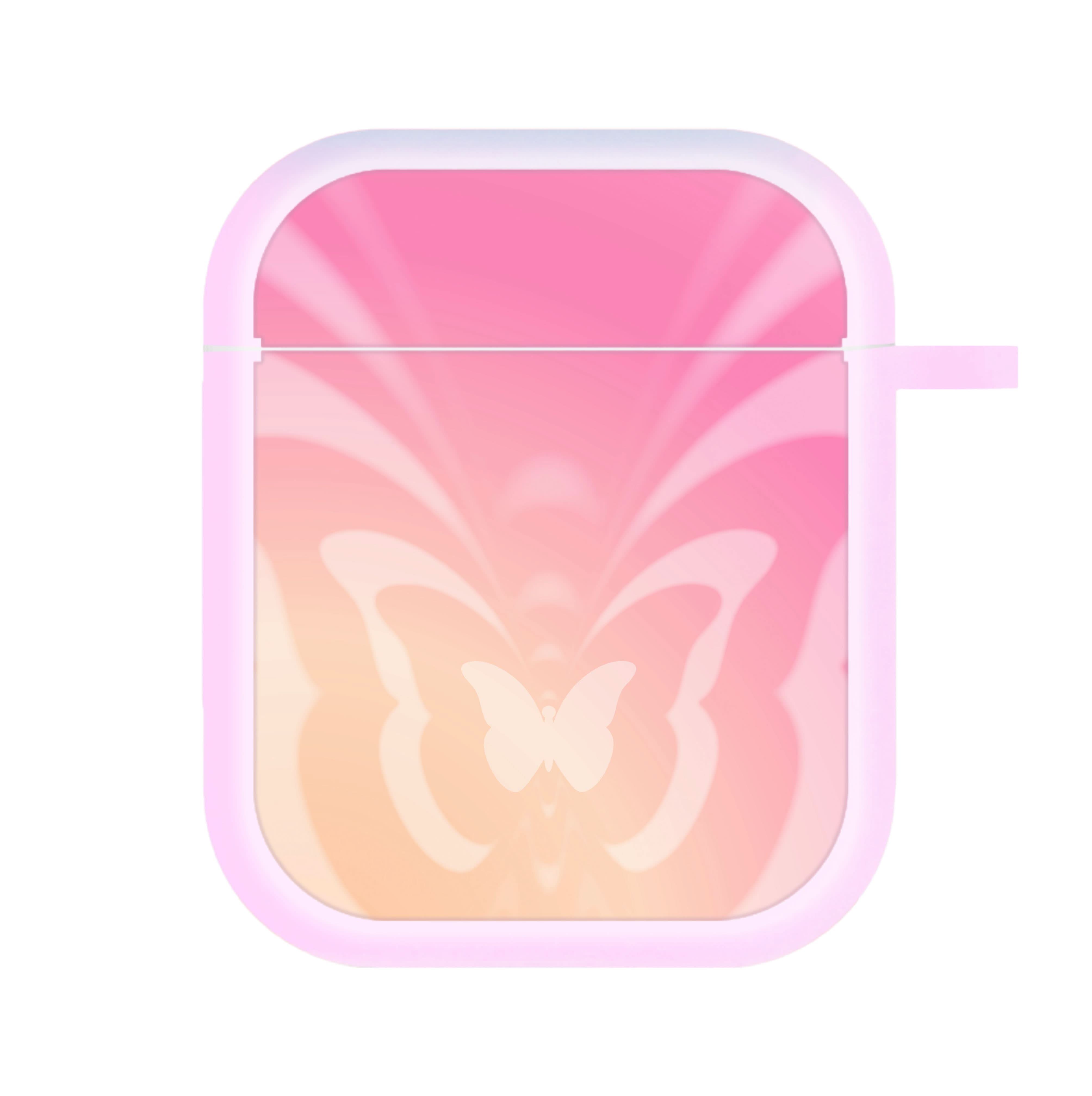 Butterfly Gradient Pink AirPods Case