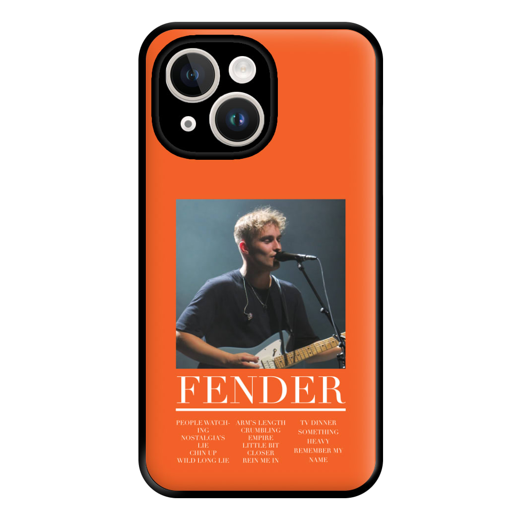Fender Orange Song List iPhone 14 Plus Case
