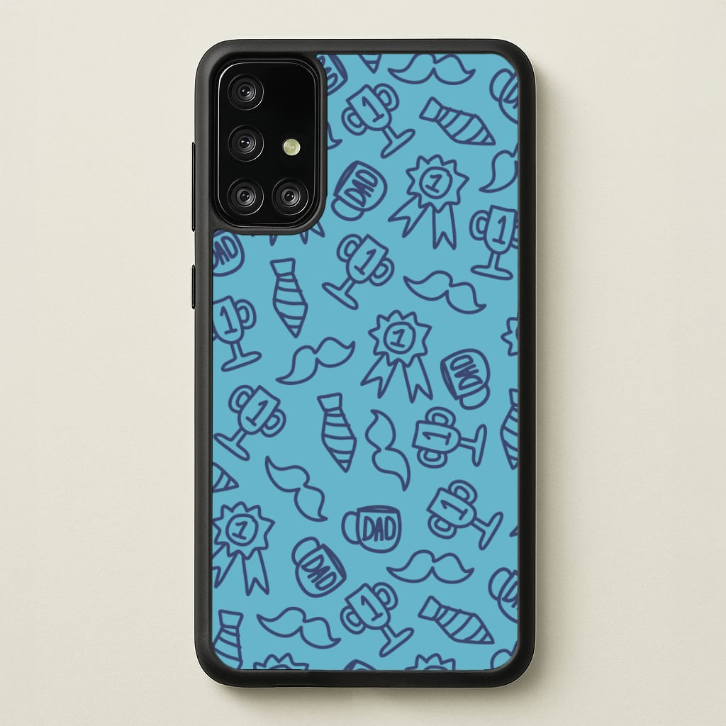 Dad Doodles Pattern Galaxy A71 Case