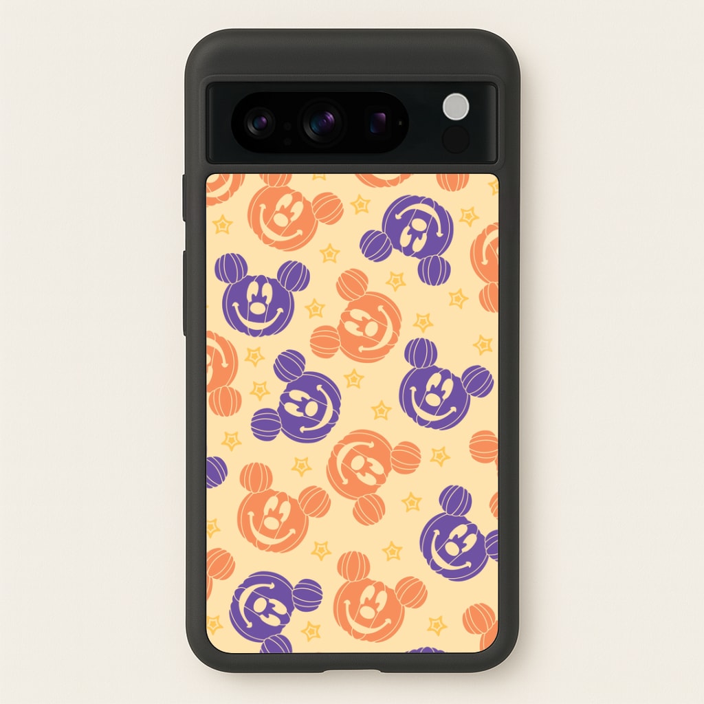 Pumkin Mouse And Stars Pattern Google Pixel 8 Pro Case