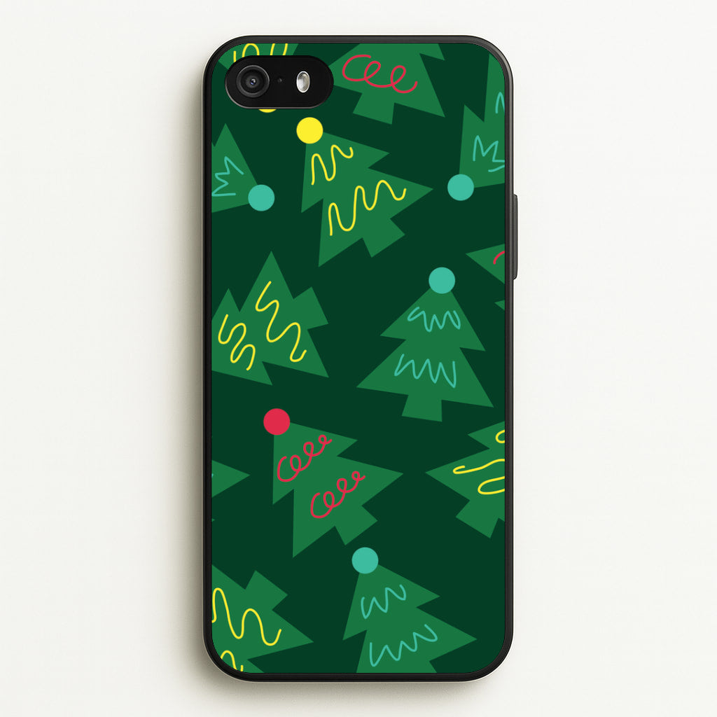 Abstract Christmas Trees Pattern iPhone 5 / 5s / SE 2016 Case