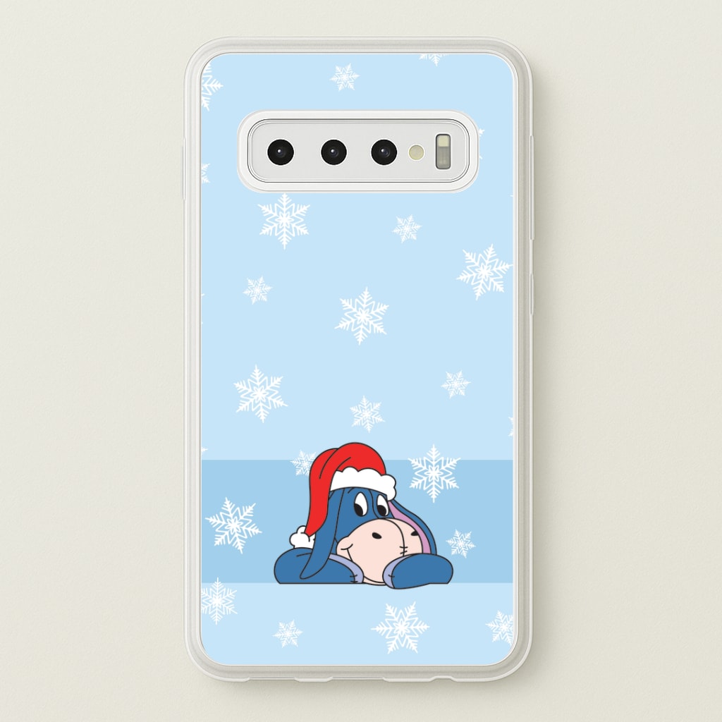 Cartoon Donkey Snowflakes Galaxy S10 Case