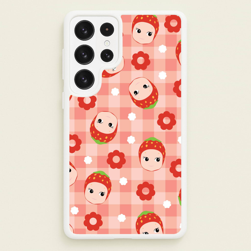 Strawberry Angel Pattern Galaxy S22 Ultra Case