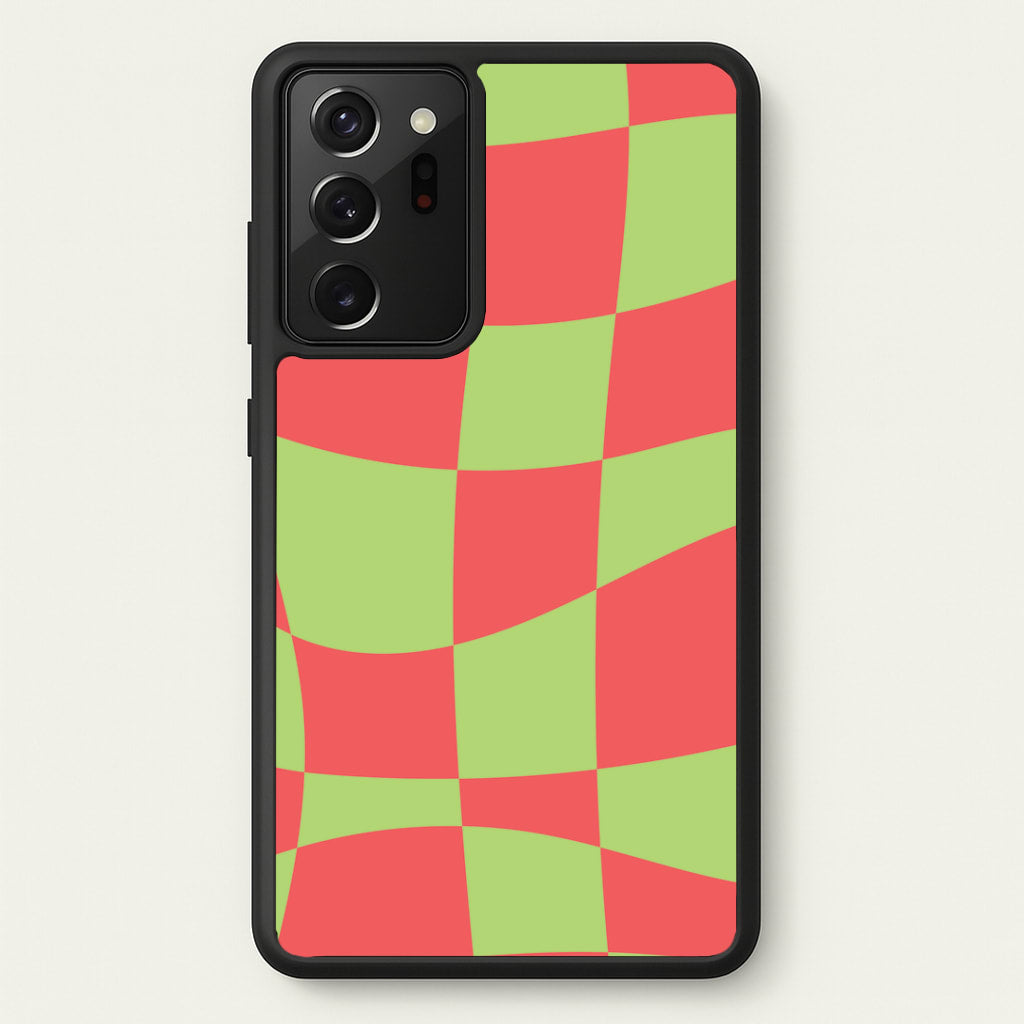Abstract Red And Green Christmas Pattern Galaxy Note 20 Ultra Case