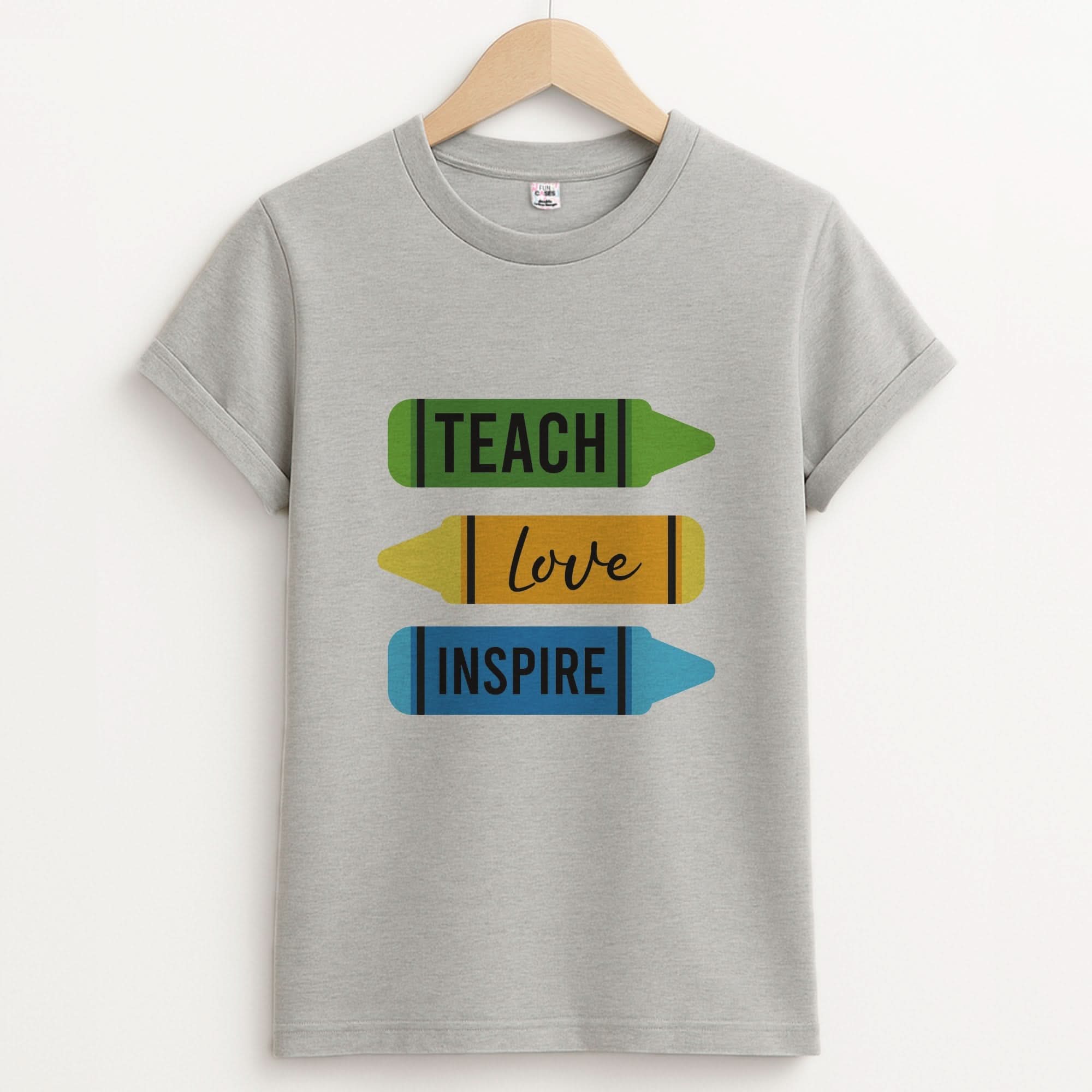 Teach, Love, Inspire Unisex Grey T-Shirt