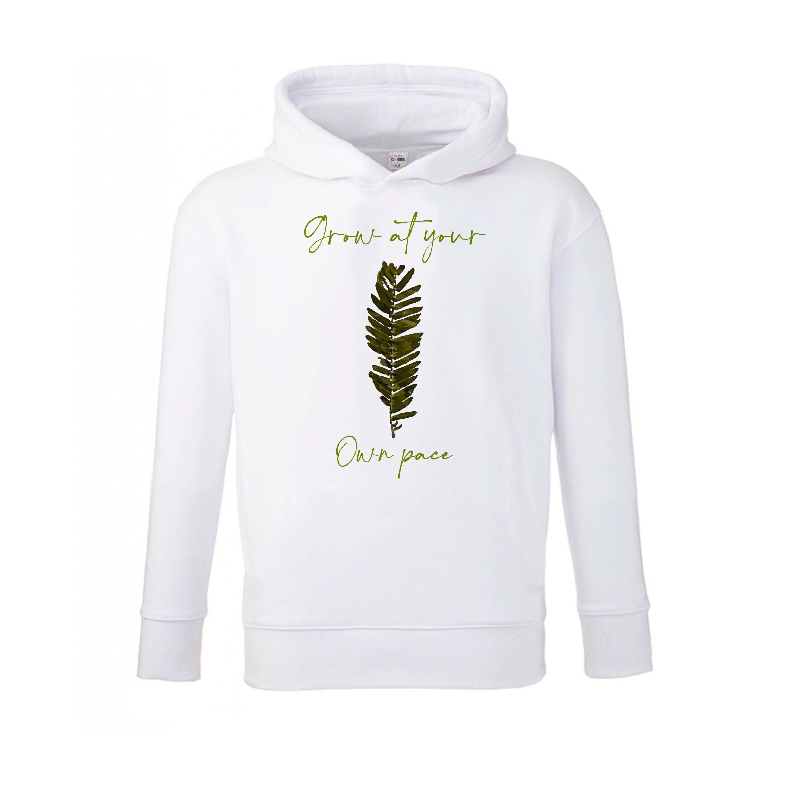Grow At Your Own Pace Fern Kids Hoodie