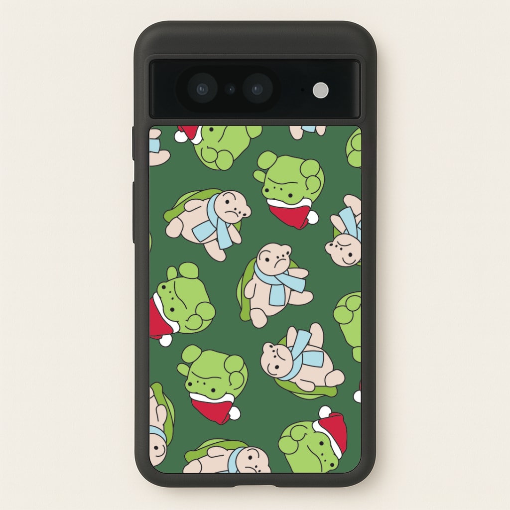 Grumpy Christmas Plushies Pattern Google Pixel 8 Case