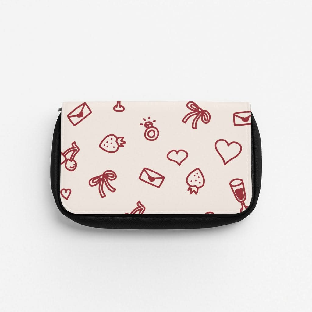 Valentines Doodles Pencil Case