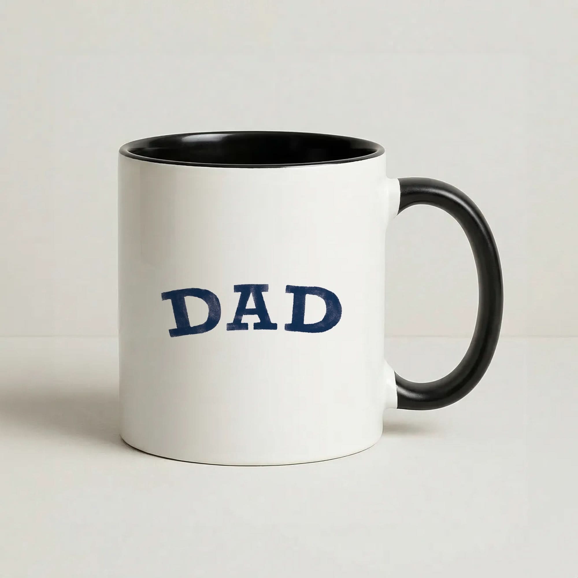 DAD Letters Black Mug