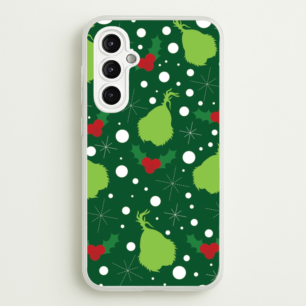 Green Creature Christmas Pattern Galaxy A14 Case