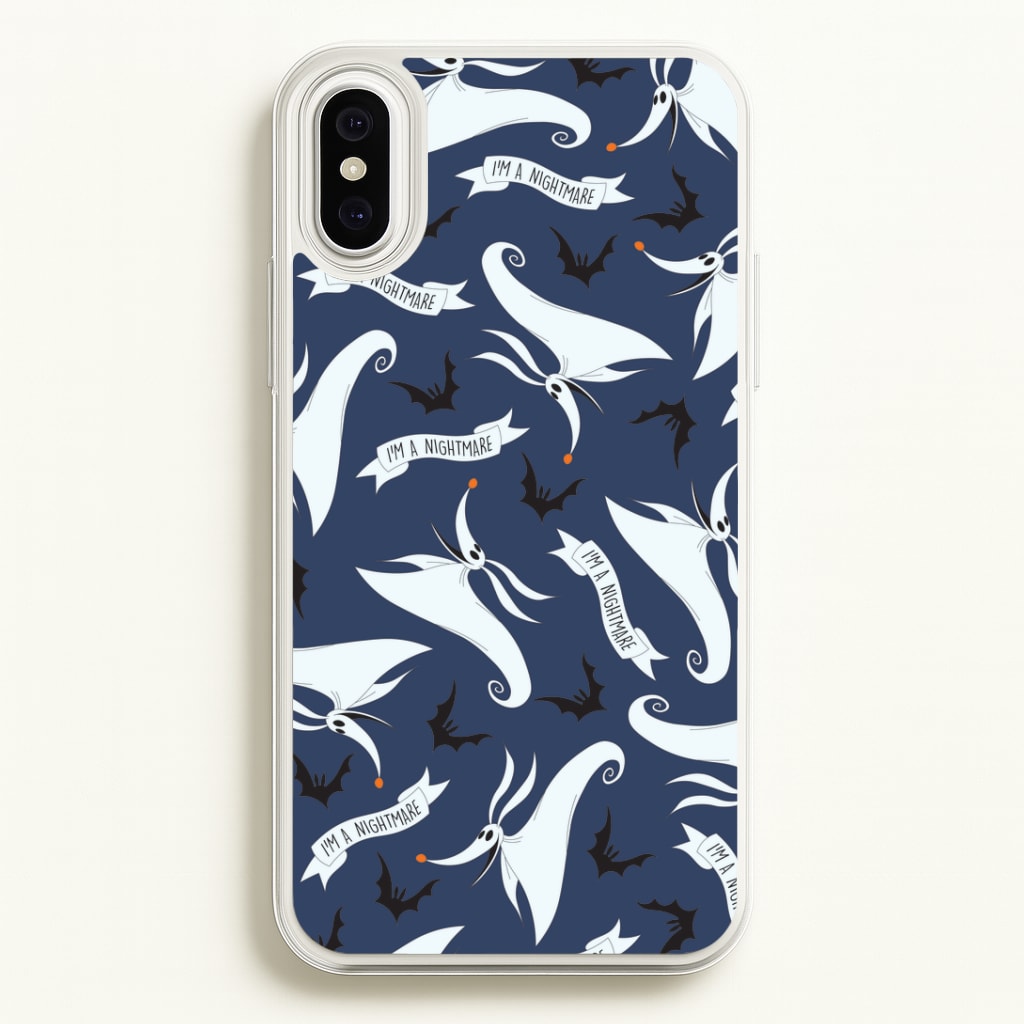 Skeleton Dog And Bats Pattern iPhone XS Max Case