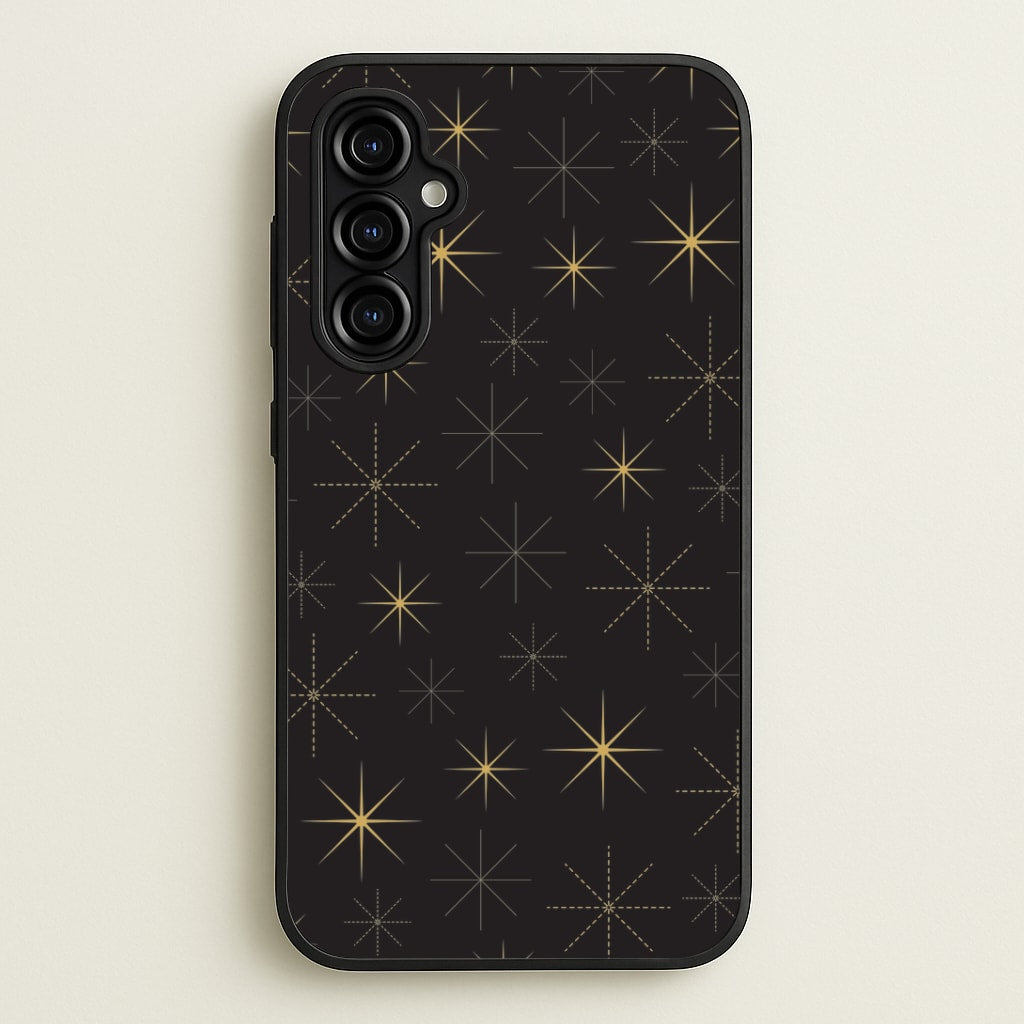 Christmas Gold Stars Pattern Galaxy A54 Case