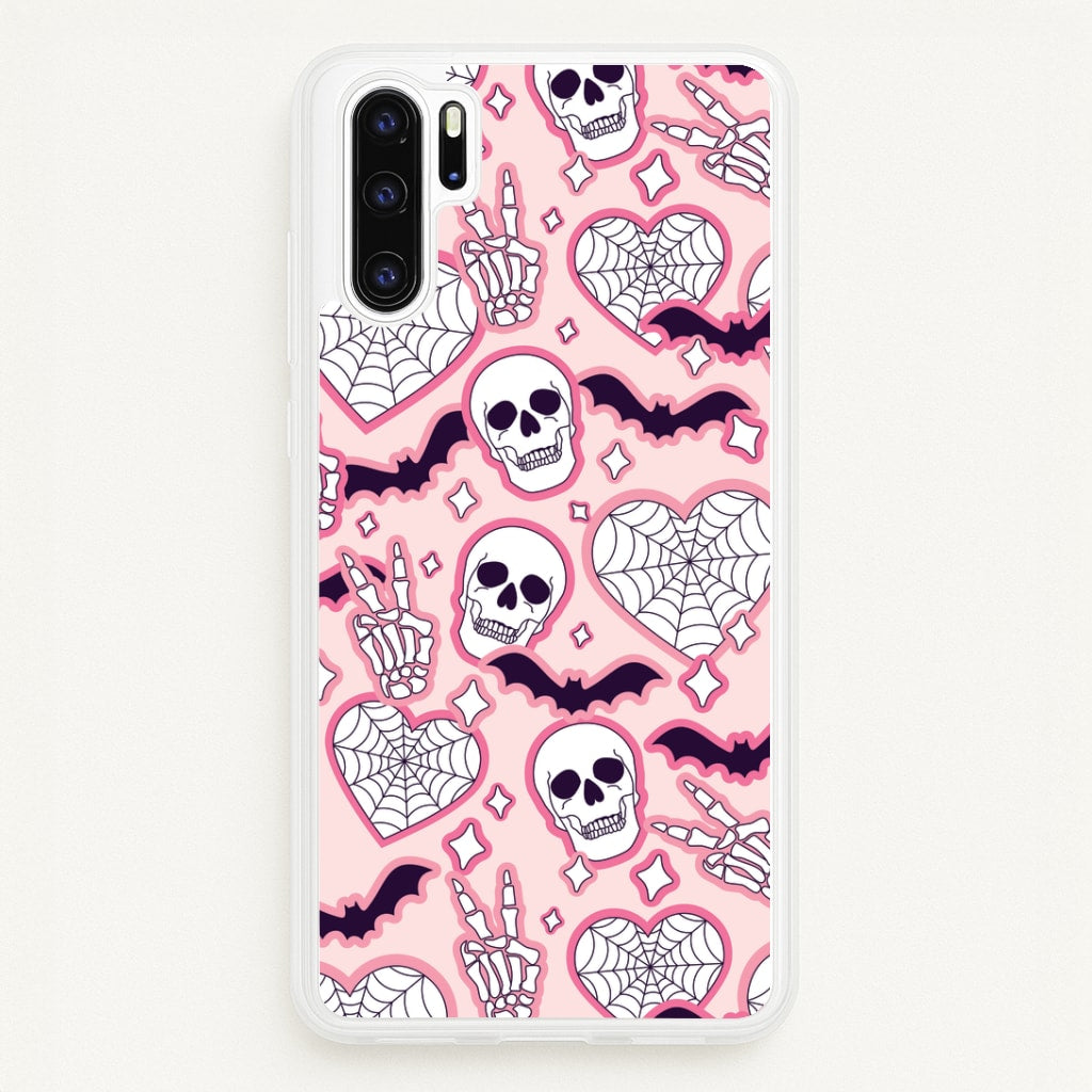 Cute Halloween Stickers Pattern Huawei P30 Pro Case