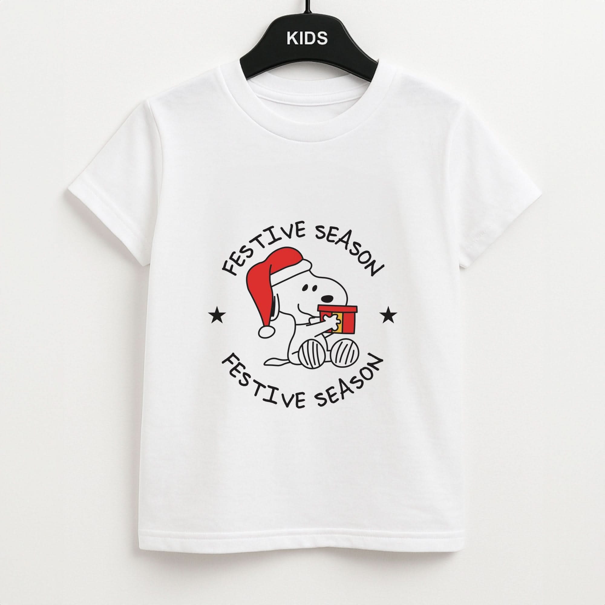 Cartoon Beagle Festive Season Kids Unisex T-Shirt