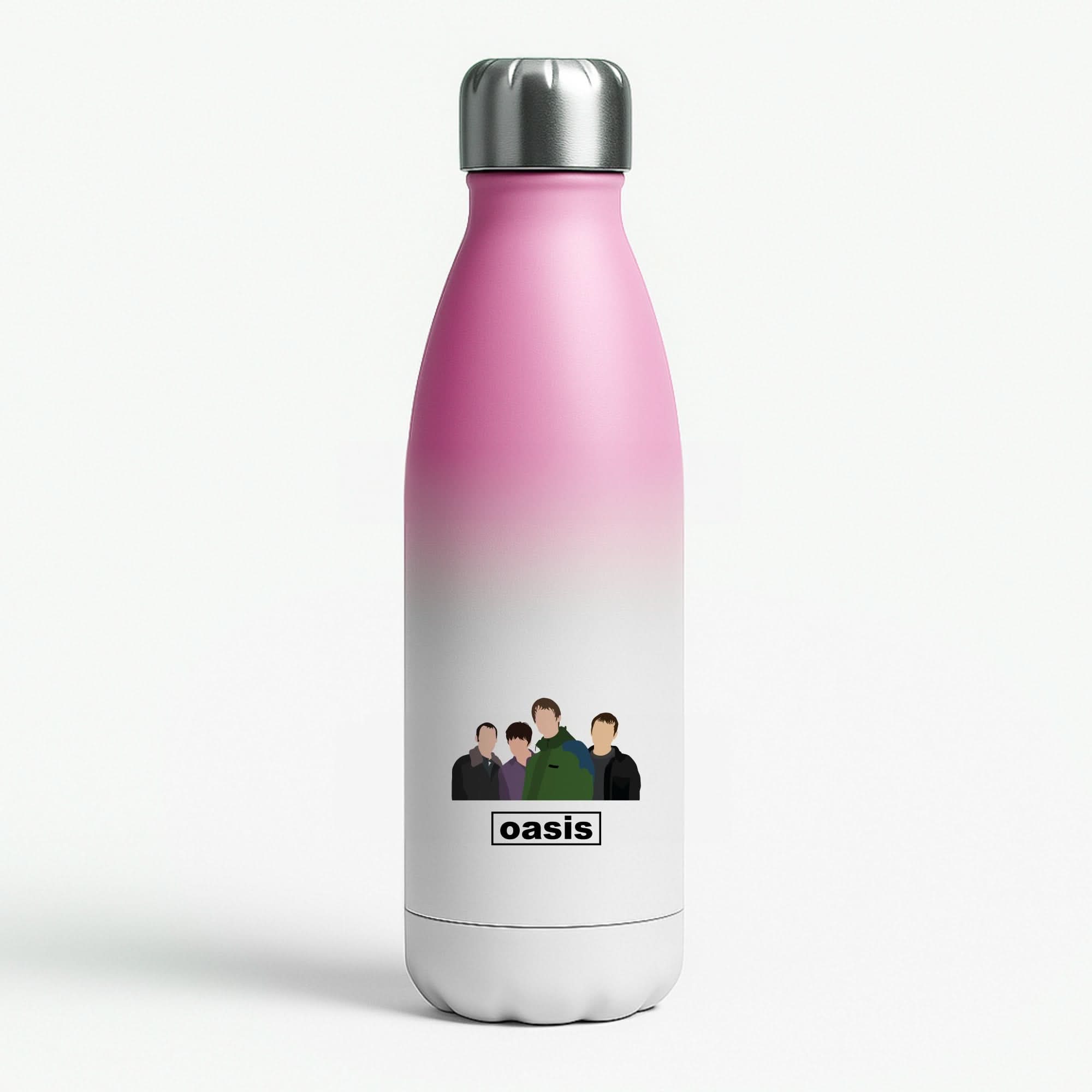 Rock Band Members Pink Water Bottle