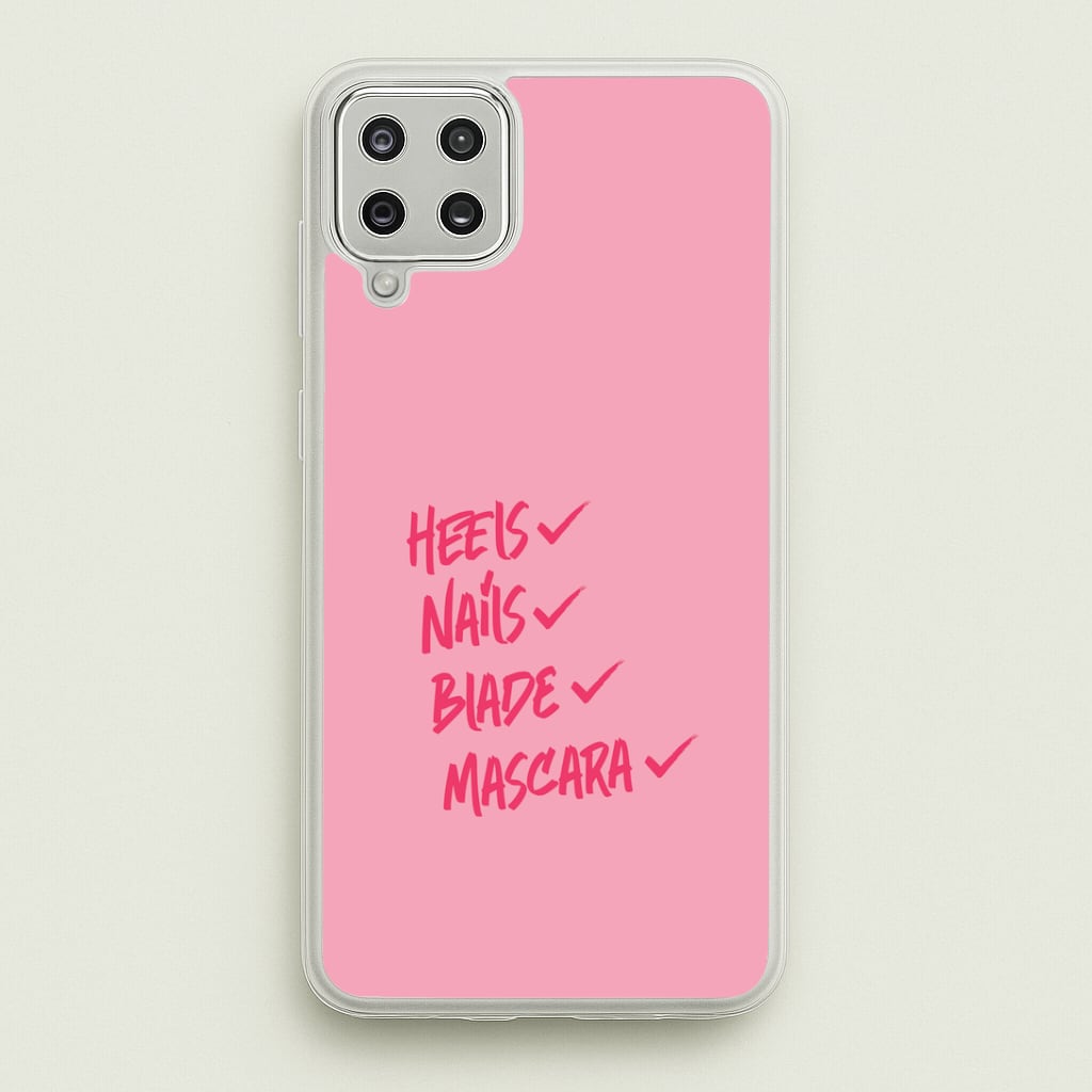 Heels, Nails, Blade, Mascara Galaxy A12 Case