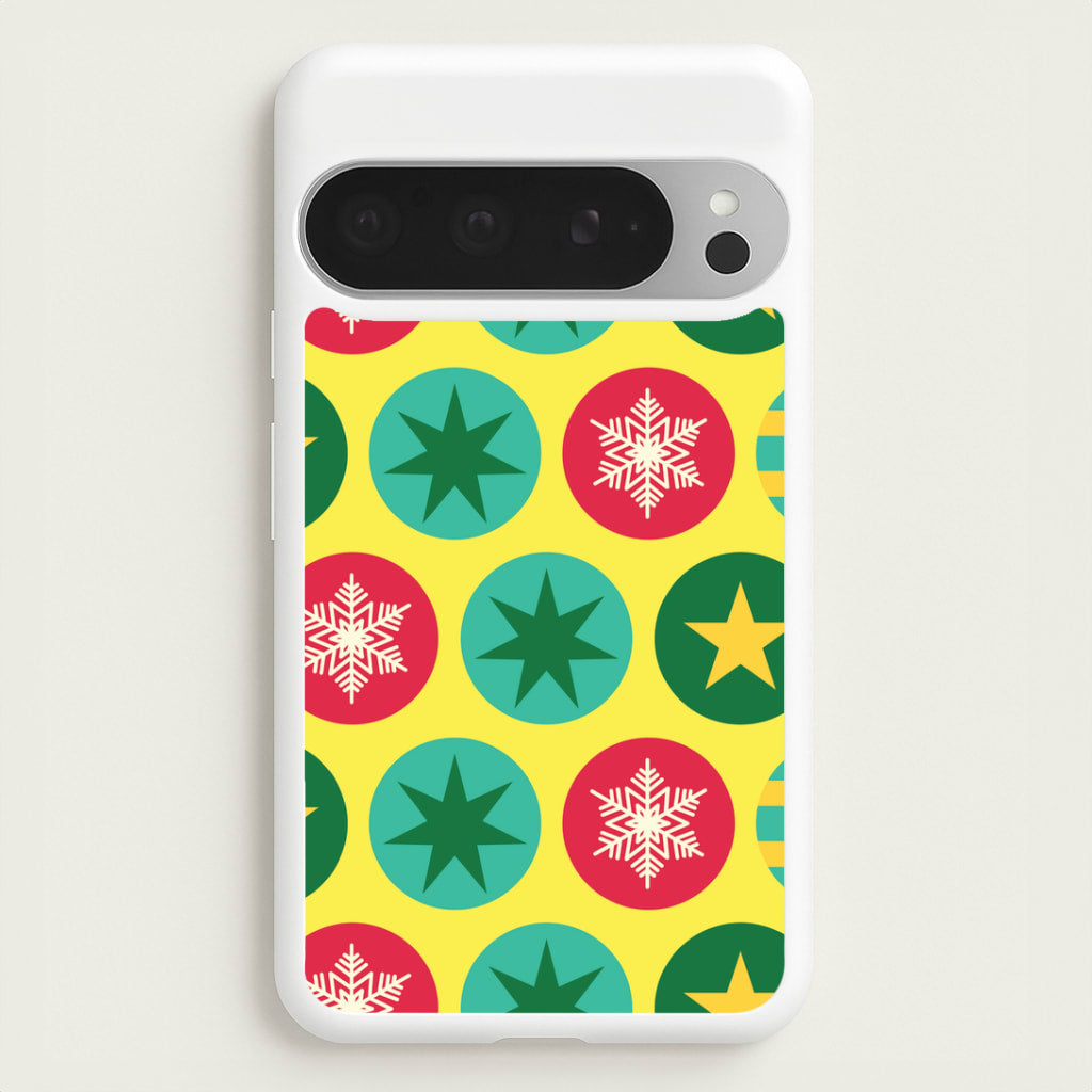 Colourful Abstract Baubles Christmas Pattern Google Pixel 9 Pro XL Case